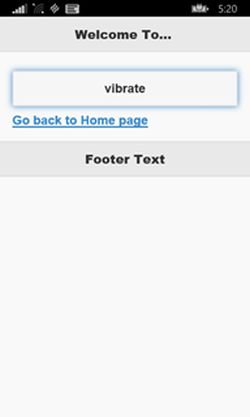 Using Vibrate
